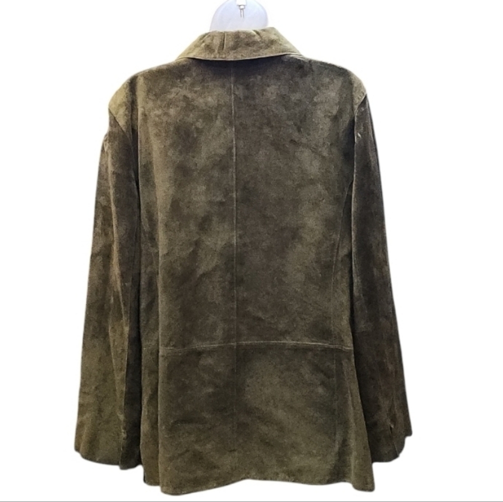 Valerie Separates Vintage Olive Green Suede Jacket - Picture 5 of 7